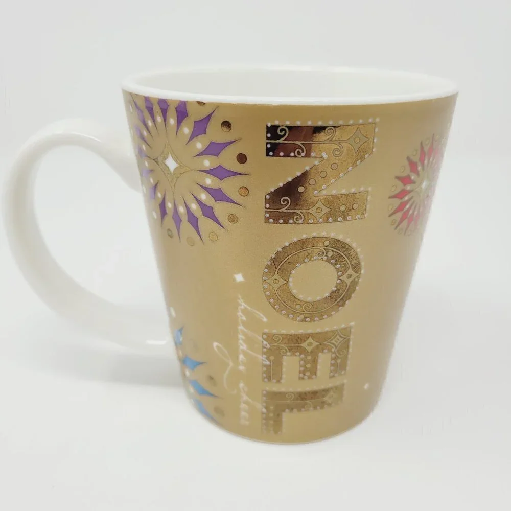 Starbucks Holiday 2006 Gold Foil NOEL Coffee Mug